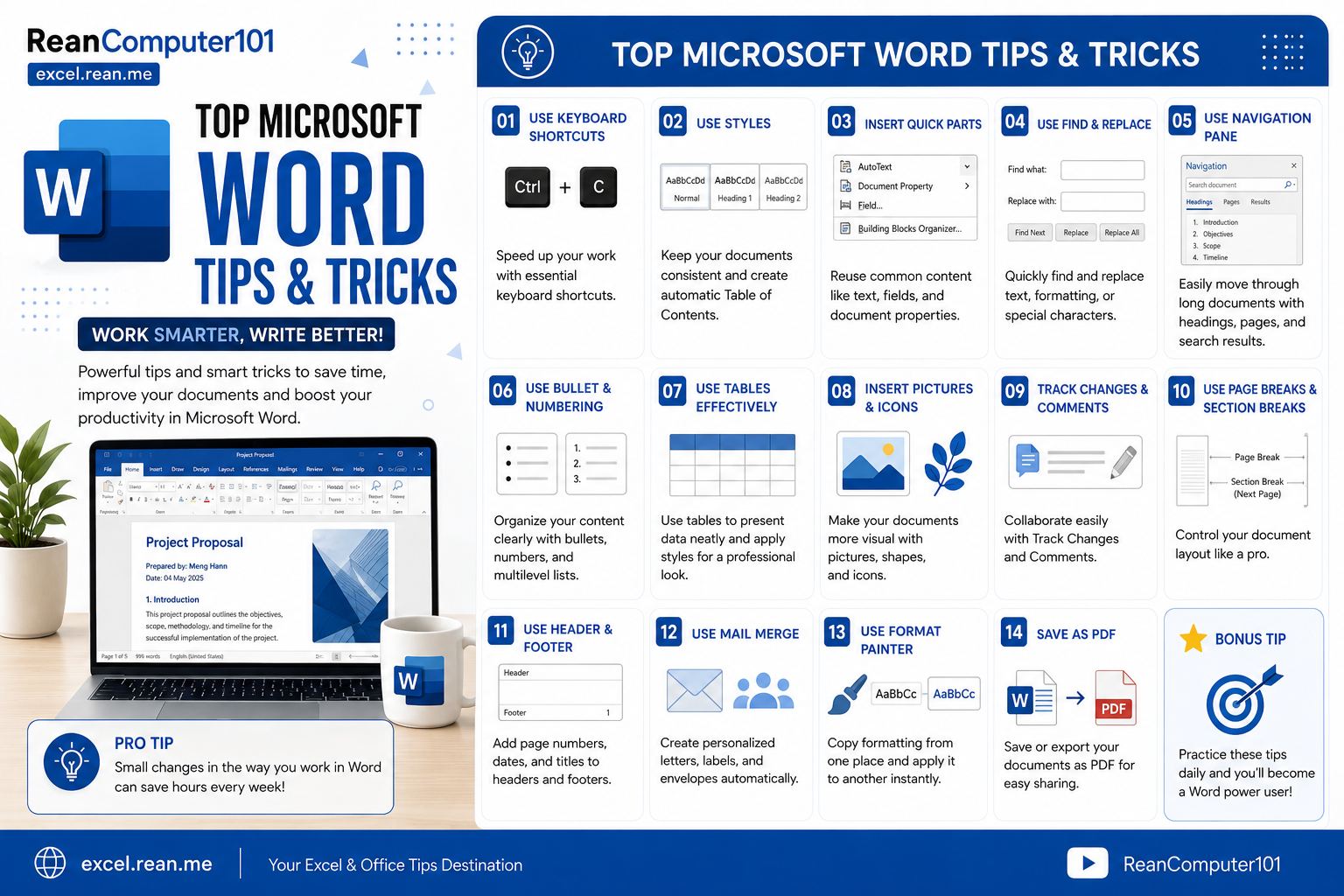 Top Microsoft Word Tips and Tricks by ReanComputer101